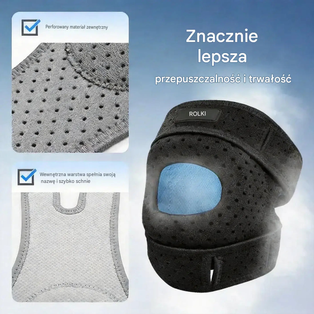 Regulowany stabilizator rzepki 3D Modanico™ (Uwaga: jedno zamówienie zawiera dwie sztuki – na lewe i prawe kolano)