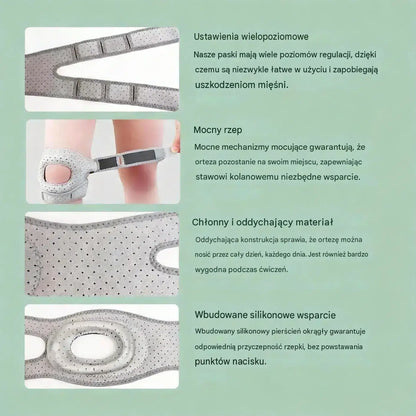 Regulowany stabilizator rzepki 3D Modanico™ (Uwaga: jedno zamówienie zawiera dwie sztuki – na lewe i prawe kolano)